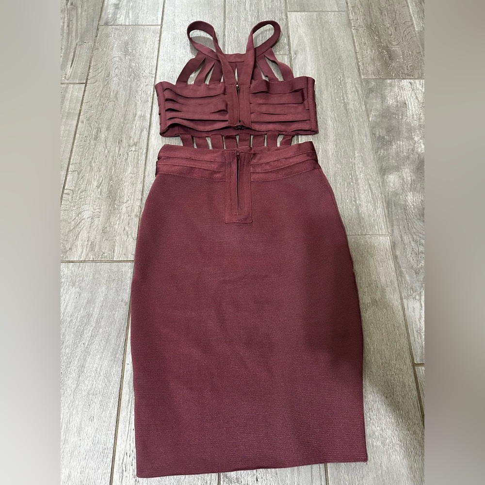 Wine Bandage Women's Dress - Picture 2 of 3